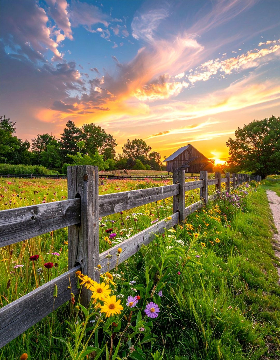 Rustic Barn Wood and Corrugated Tin Fence - 25 Metal and Wood Fence Ideas for Your Outdoor Space