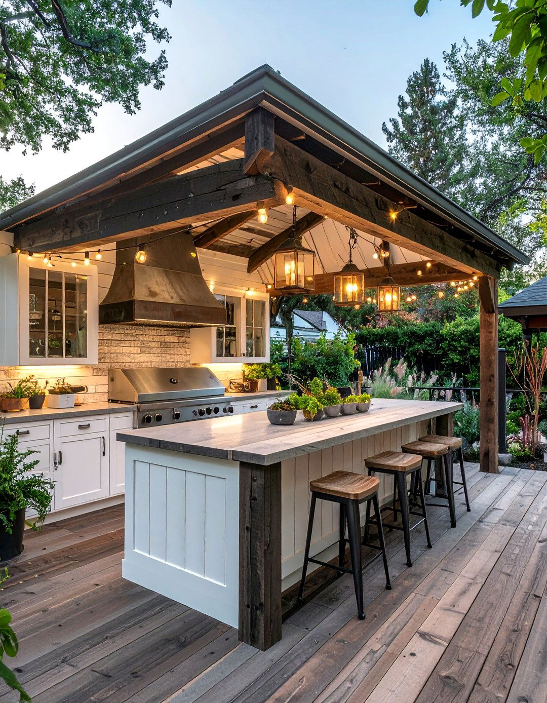 Rustic Farmhouse Gazebo Kitchen - 20 Outdoor Kitchen with a Gazebo Ideas for Entertaining