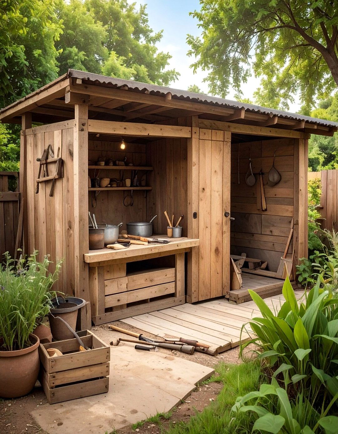 Rustic Pallet Mud Kitchen Design - 20 Mud Kitchen Ideas for Outdoor Play Fun