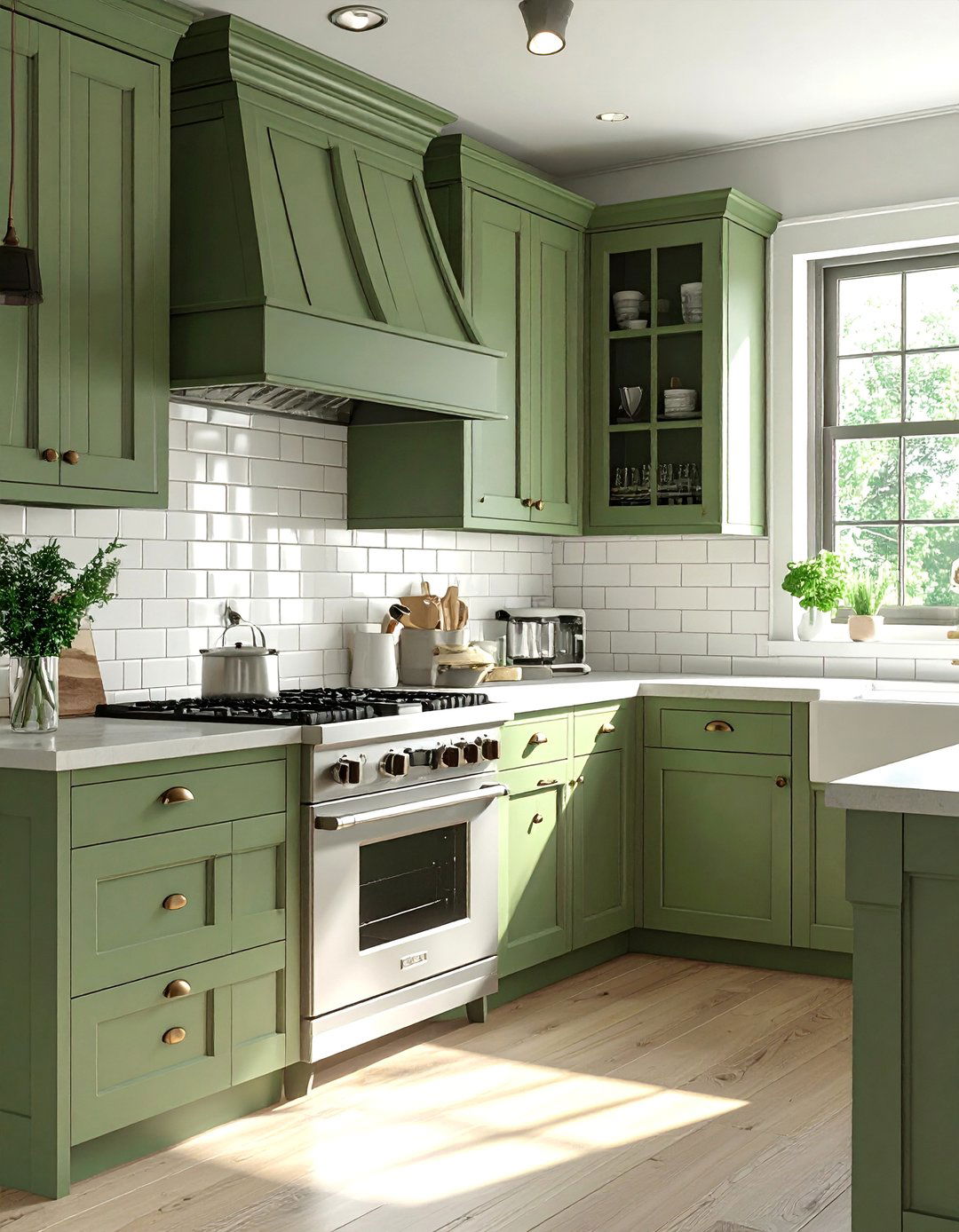 Rustic Sage Green Kitchen Cabinets with Beaded Board Panels - 20 Rustic Sage Green Kitchen Cabinets Ideas