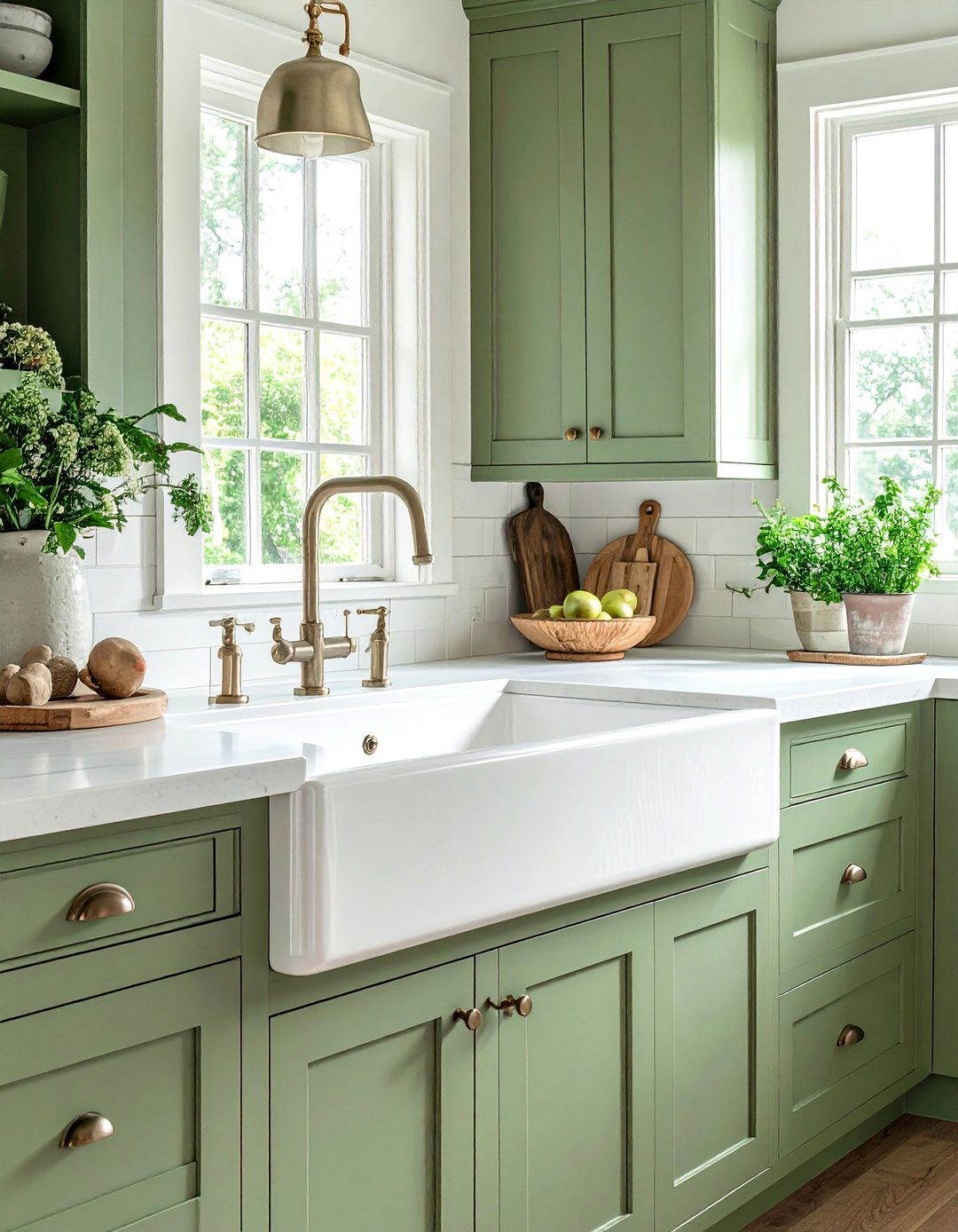 20 Rustic Sage Green Kitchen Cabinets Ideas