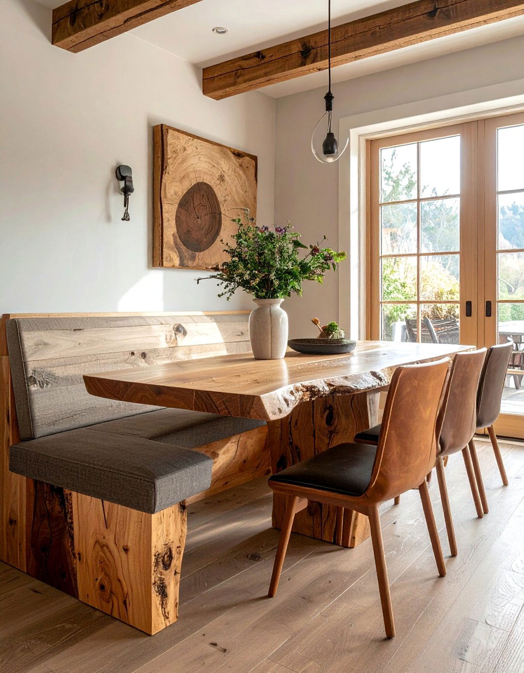 Rustic Wood Banquette Design - 40 Banquette Seating Ideas for Stylish Dining