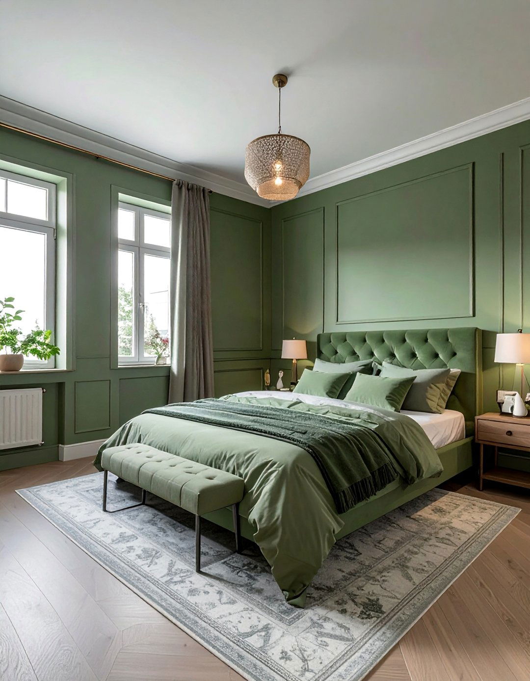 Sage Green Color Drenching Technique - 40 Sage Green Paint Color Ideas for a Serene Home