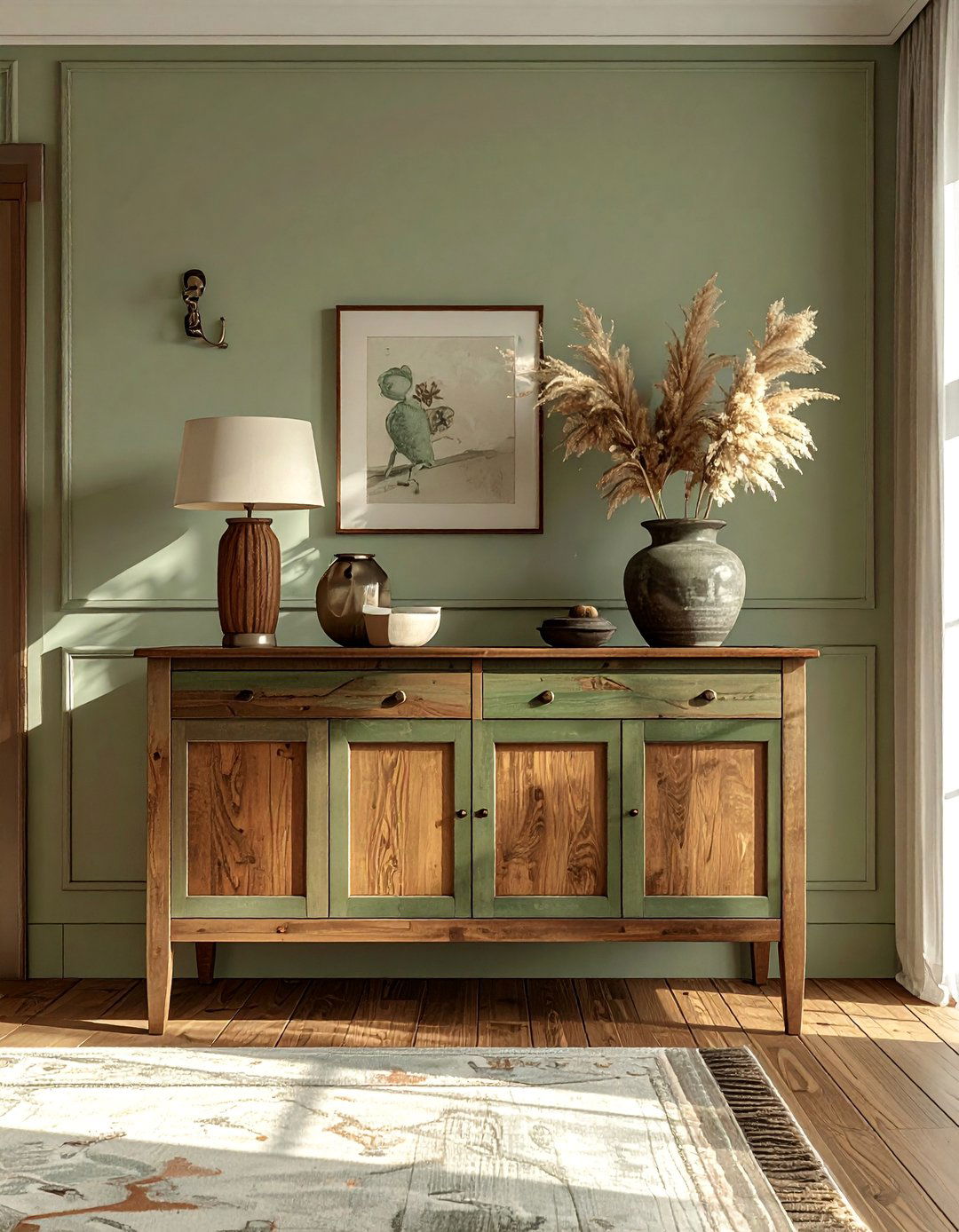 Sage Green Painted Furniture Pieces - 20 Sage Green and Brown Living Room Ideas for Balance