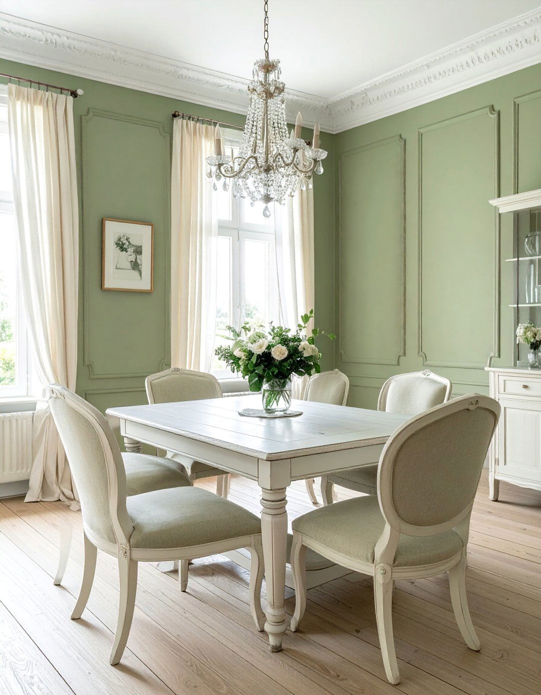 Sage Green and Cream Color Palette - 25 Sage Green Dining Room Ideas for a Serene Space