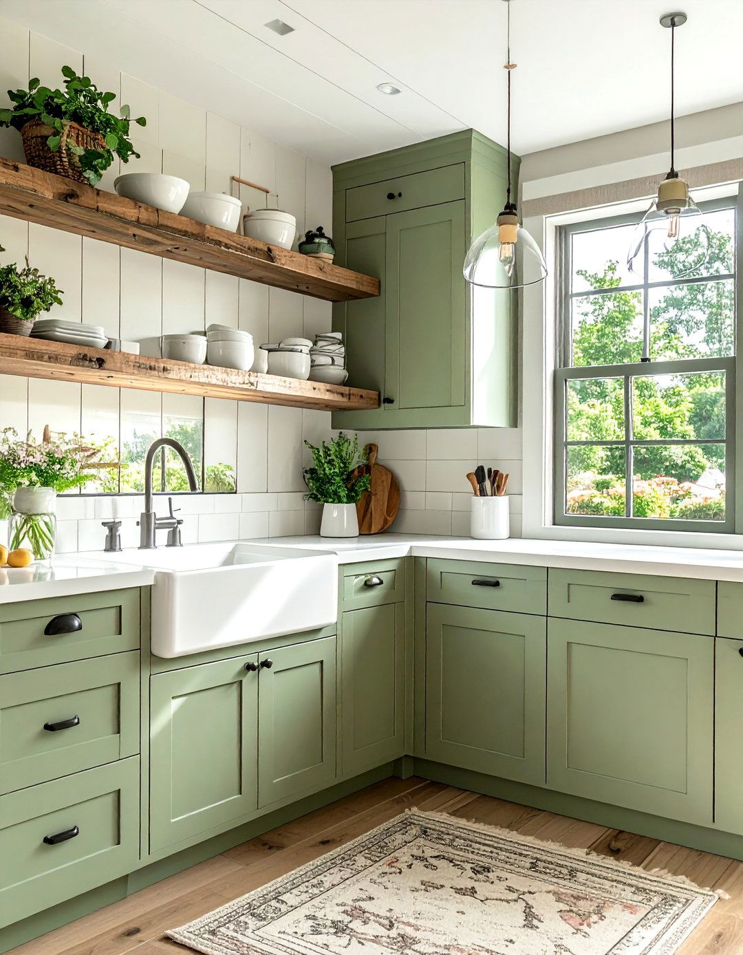 Sage Green for Rustic Farmhouse Kitchens - 40 Sage Green Paint Color Ideas for a Serene Home