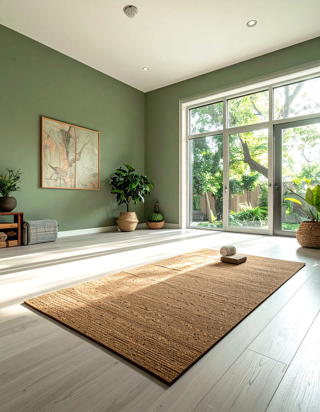 Sage Green for a Tranquil Yoga and Meditation Space - 40 Sage Green Paint Color Ideas for a Serene Home
