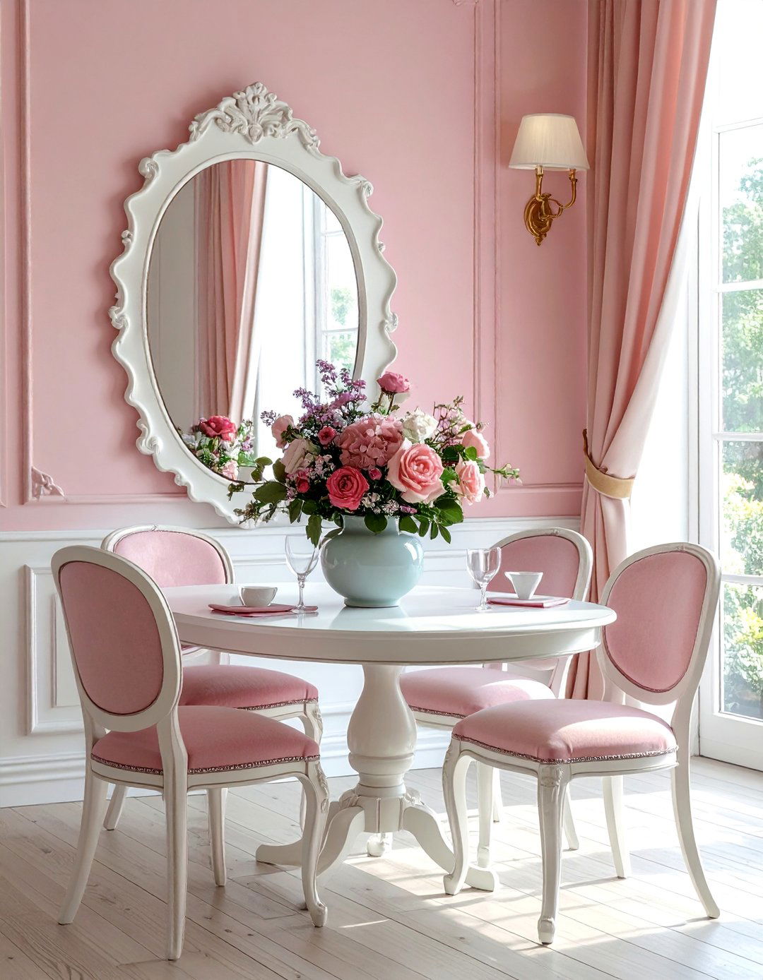Scalloped Edge Mirror - 25 Dining Room Mirror Ideas to Reflect Your Style
