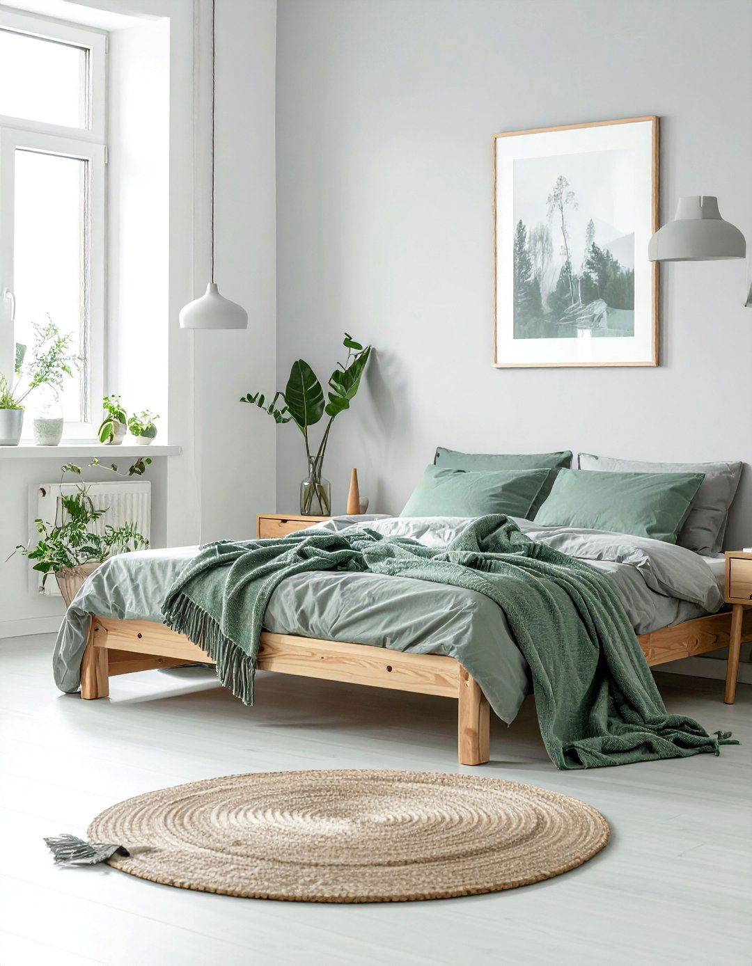 Scandinavian Design with Sage Green and Light Grey - 25 Sage Green and Grey Bedroom Ideas for a Relaxing Retreat