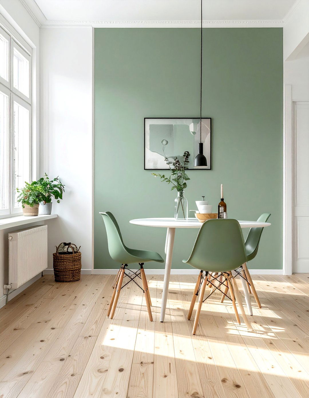 Scandinavian Sage Green Dining Area - 25 Sage Green Dining Room Ideas for a Serene Space