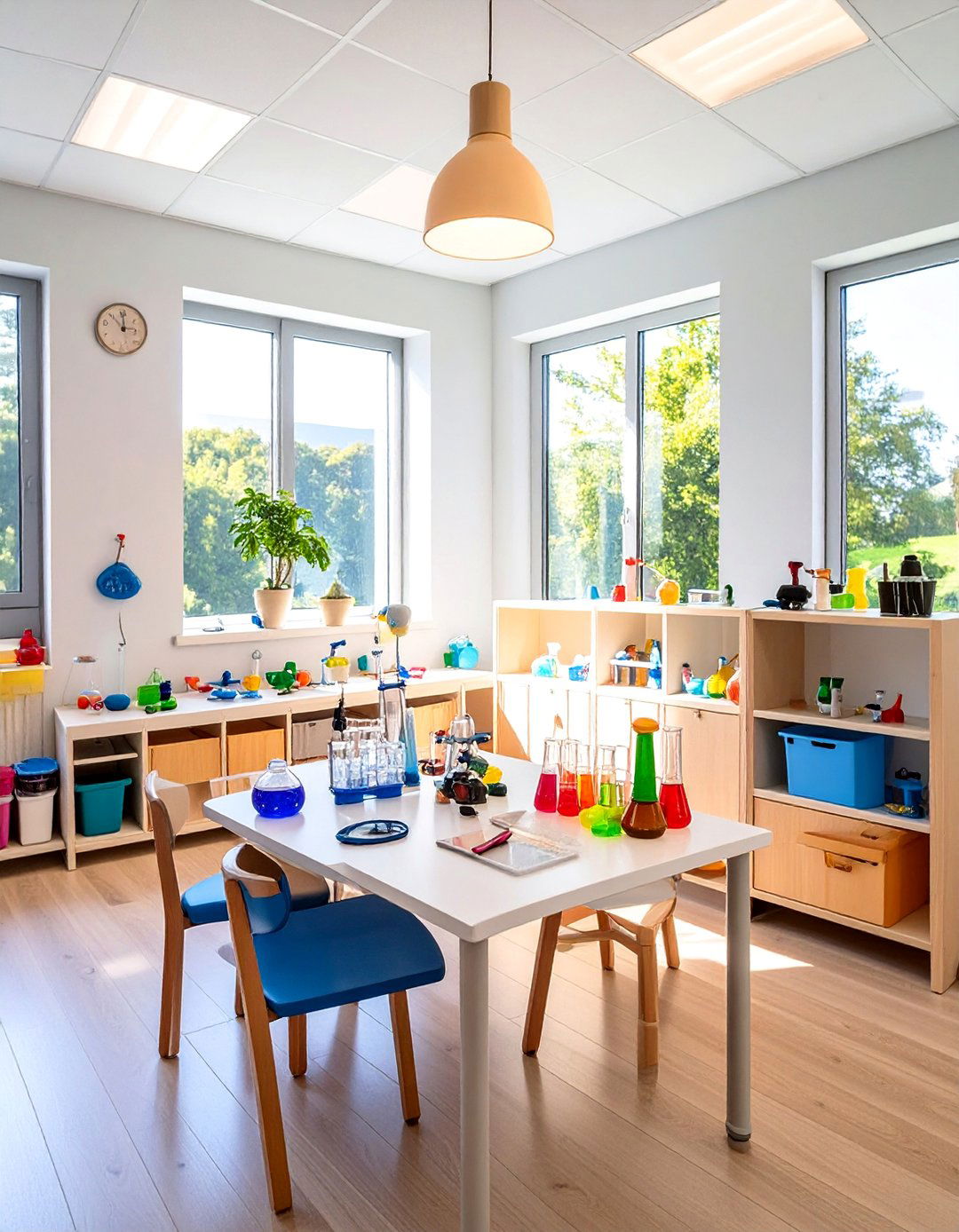 Science Discovery Lab - 40 Fun and Functional Playroom Ideas for Kids