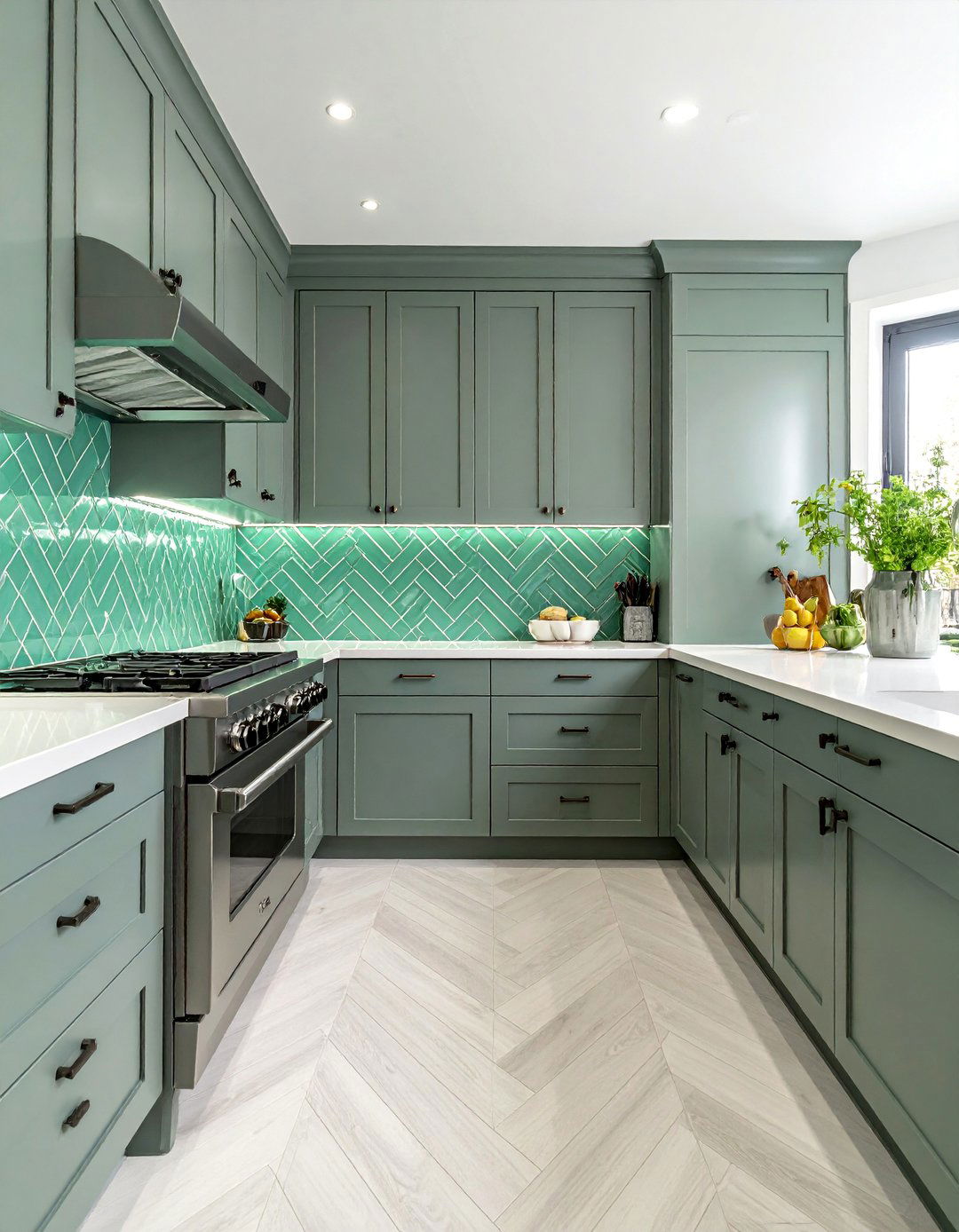 Seafoam Green Kitchen Subway Tile Backsplash - 15 Seafoam Green Kitchen Ideas for a Fresh Look
