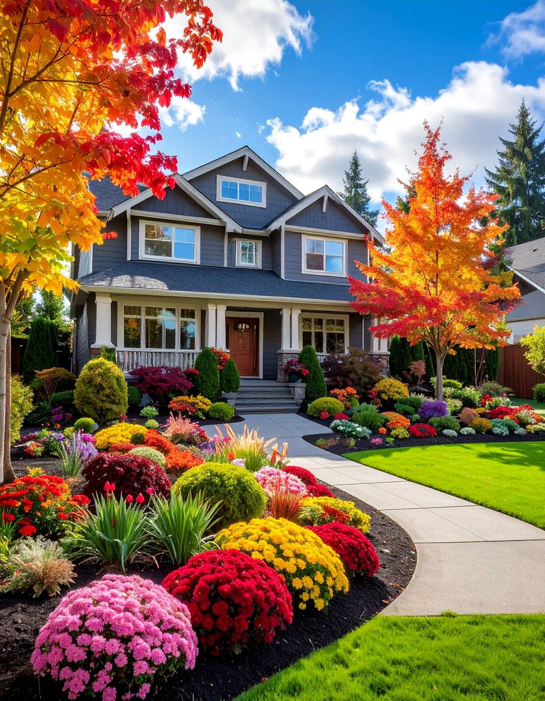 Seasonal Color Succession - 40 Front Yard Landscaping Ideas to Boost Curb Appeal