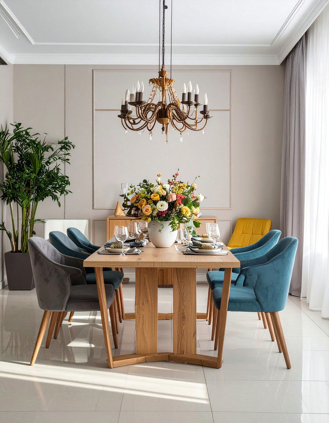 Seasonal Decoration with Interchangeable Elements - 40 Luxurious Dining Room Ideas for Elegant Entertaining