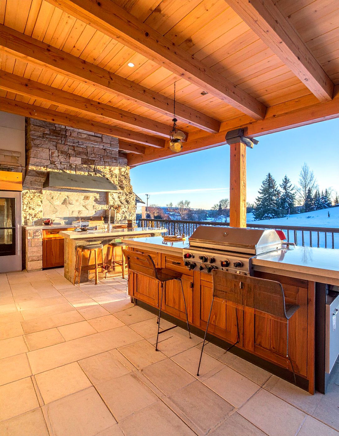 Seasonal Heating Solution Designs - 25 Covered Outdoor Kitchen Ideas for Year-Round Cooking