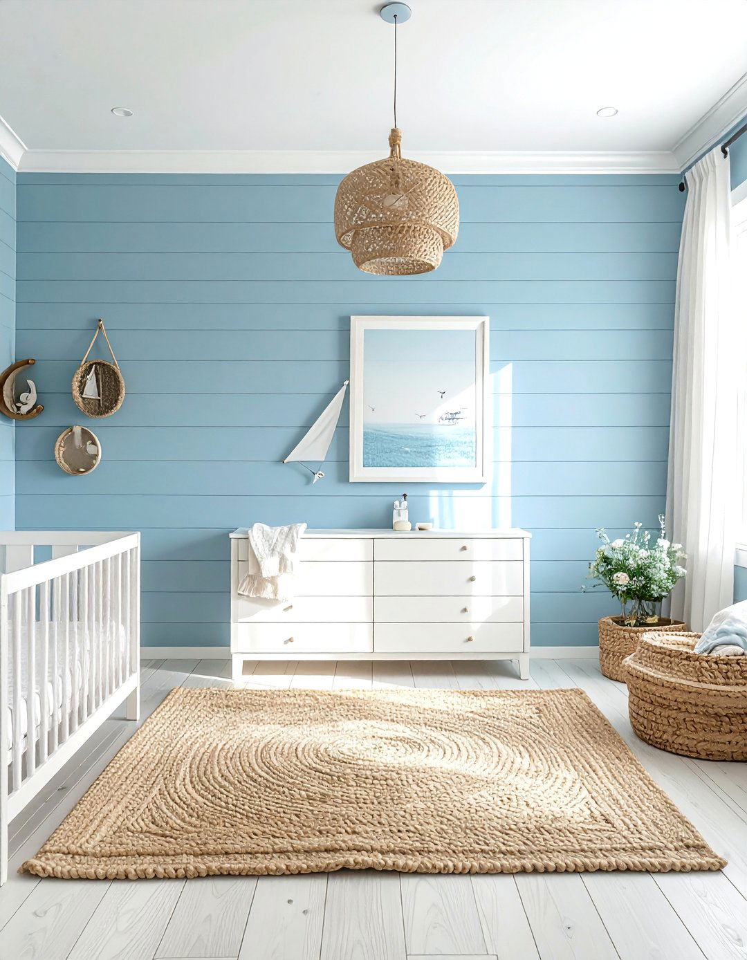 Serene Coastal Nursery - 40 Adorable Nursery Ideas for Your Baby's Room