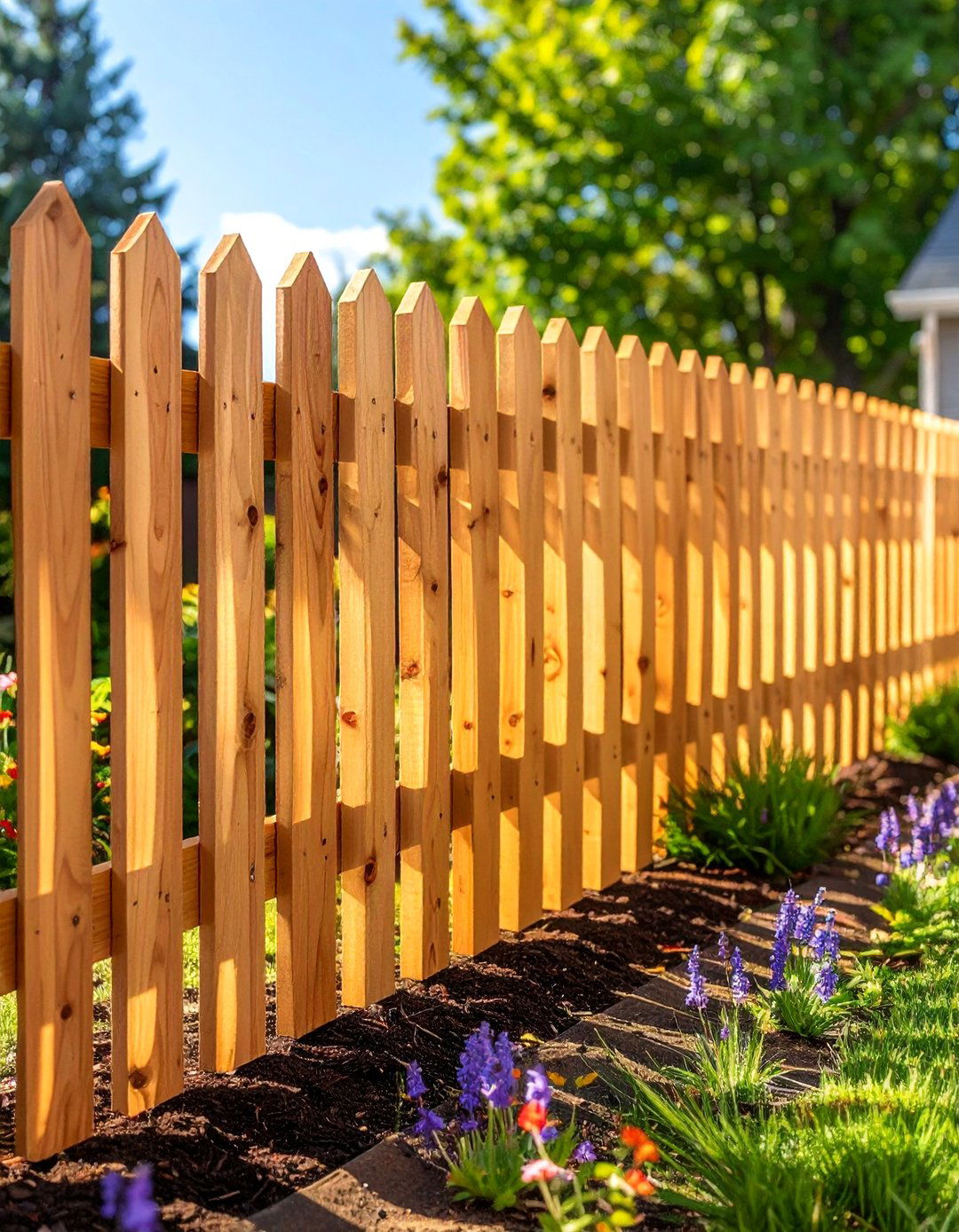 Shadow Box Garden Fence - 40 Garden Fence Ideas to Enhance Your Outdoor Space