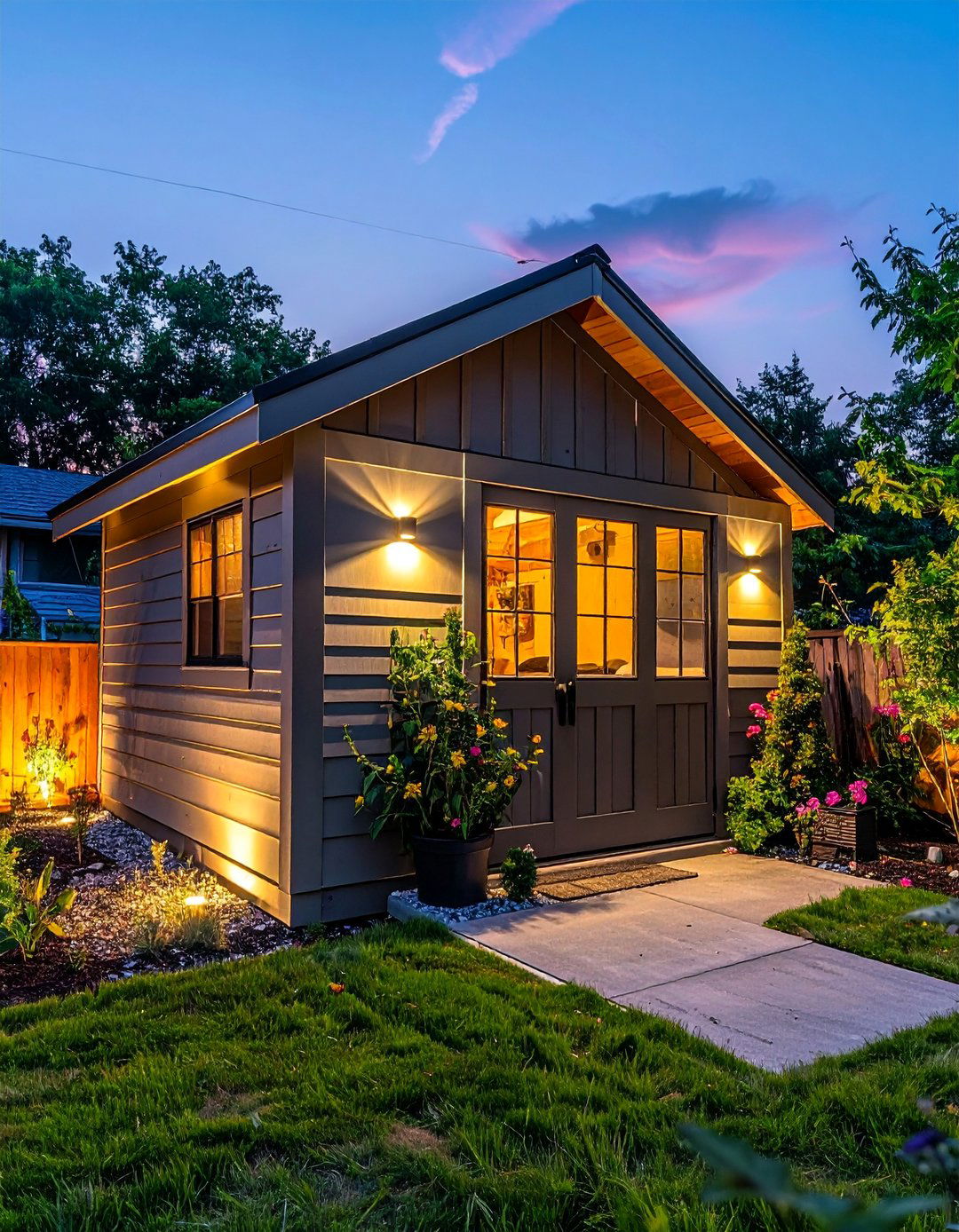 Shed Exterior Spotlighting - 40 Garden Lighting Ideas to Illuminate Your Outdoor Space