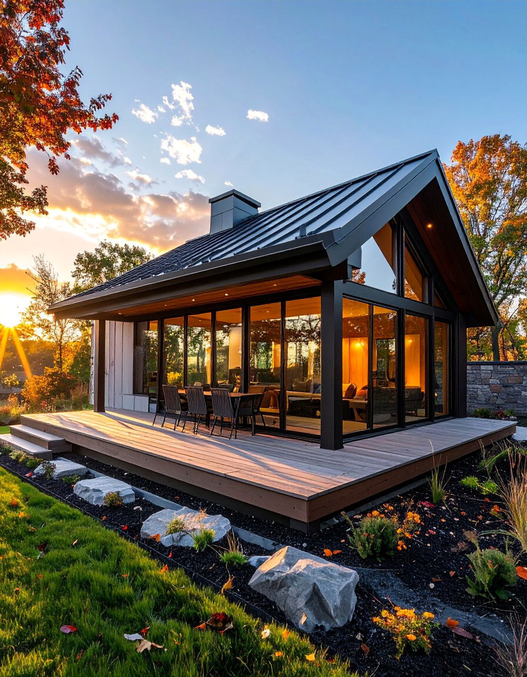 Shed Style Metal Roof Porch - 30 Metal Roof Porch Design Ideas for Durability
