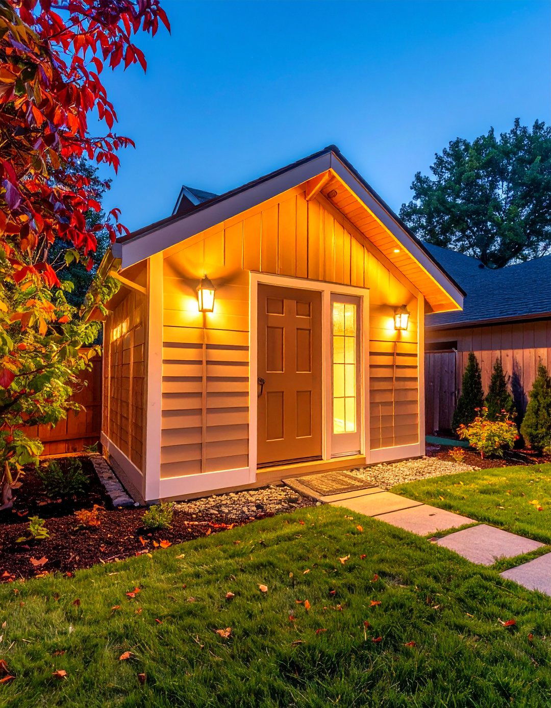 Shed and Outbuilding Accents - 40 Backyard Lighting Ideas to Illuminate Your Space