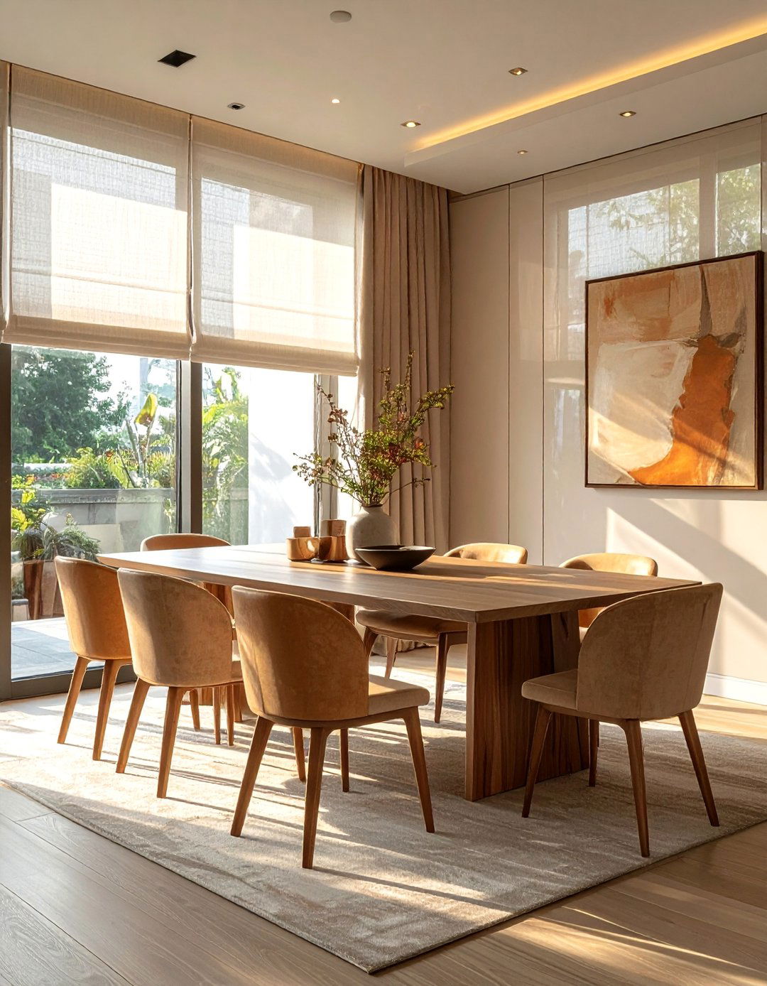 Sheer Shadings for Contemporary Elegance - 25 Dining Room Window Ideas for a Bright and Airy Space