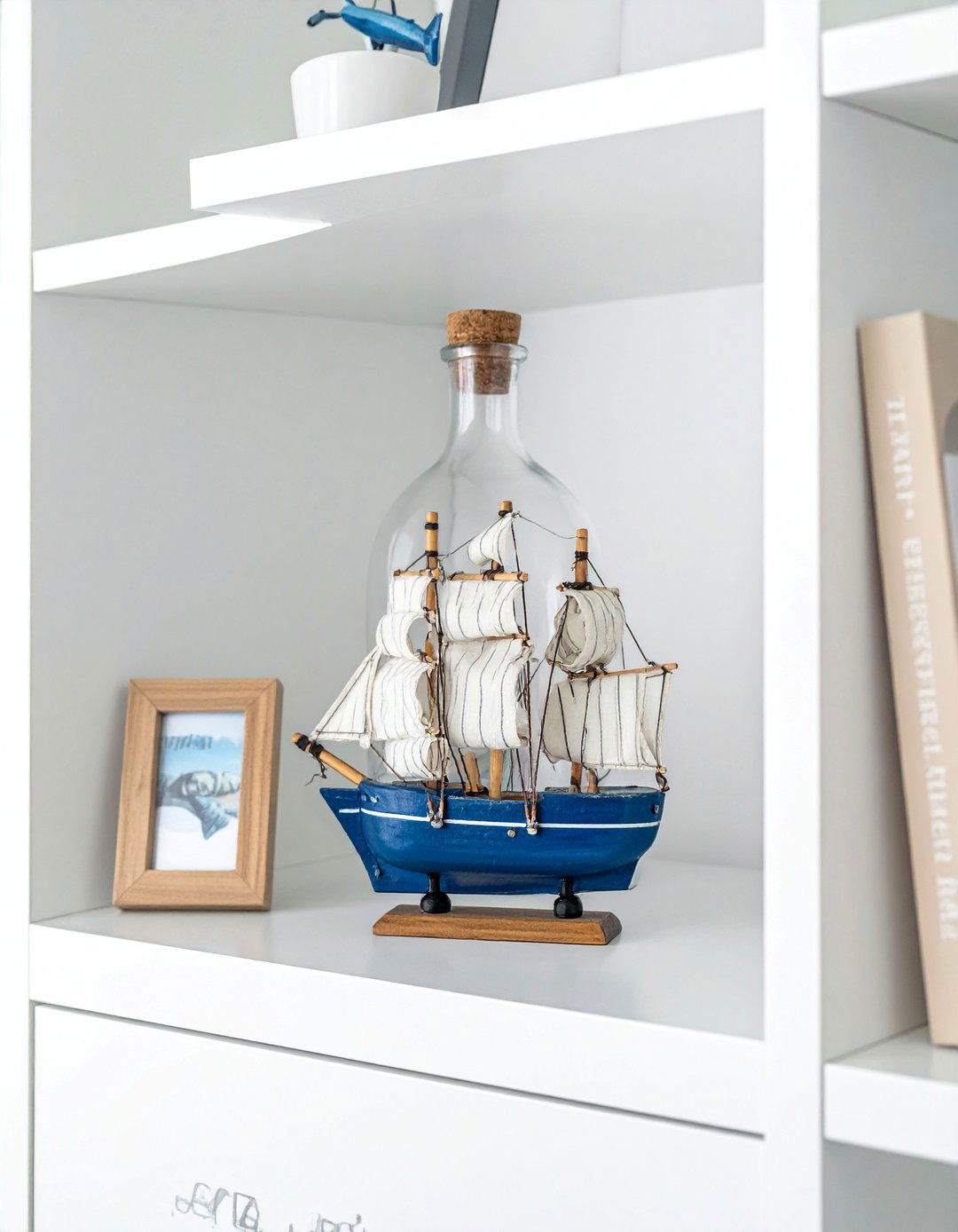 Ship in a Bottle Accent Piece - 20 Ocean-themed Nursery Ideas for a Calm and Serene Space