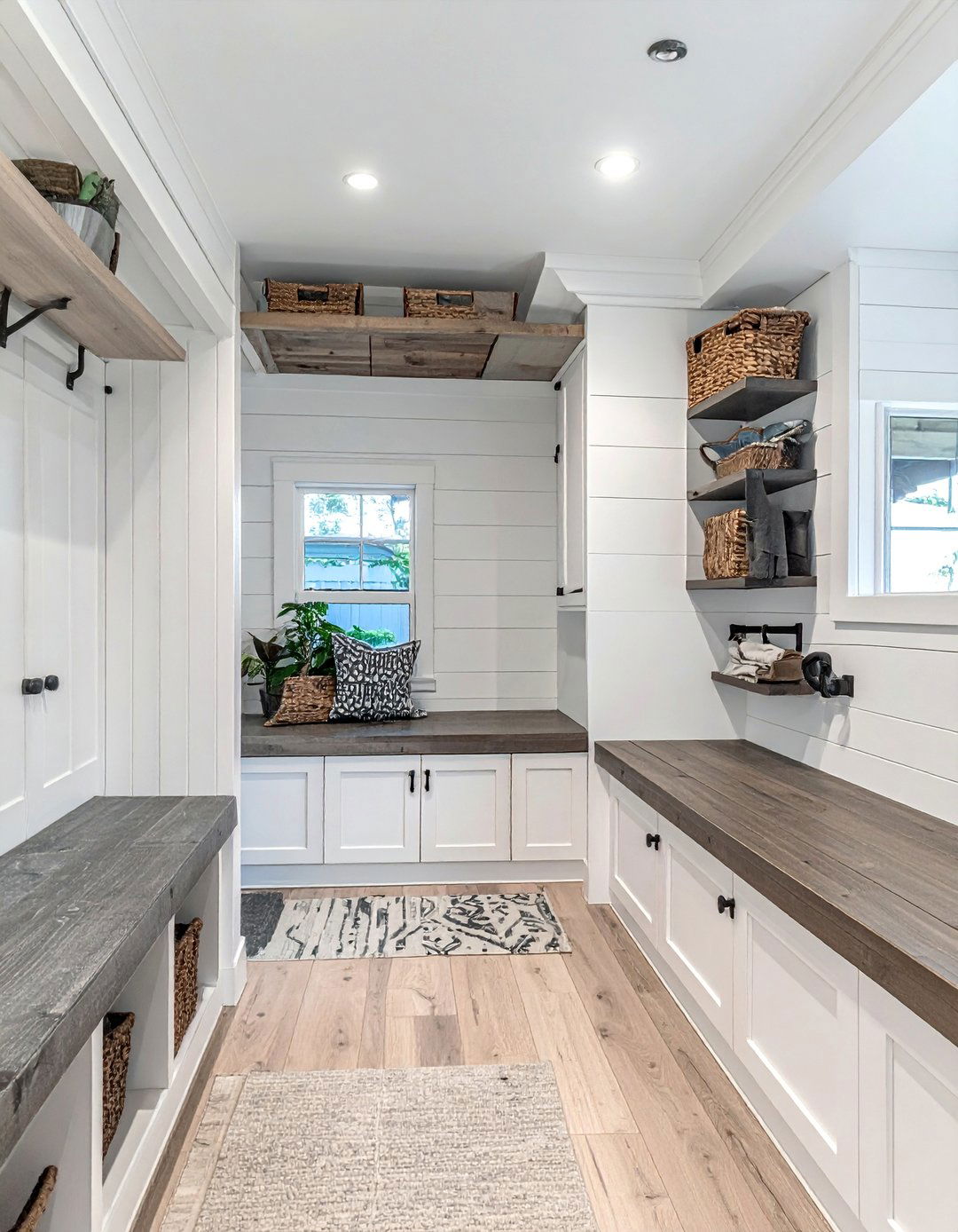Shiplap Mudroom and Laundry Room Combination - 20 Shiplap Laundry Room Ideas for a Cozy Feel