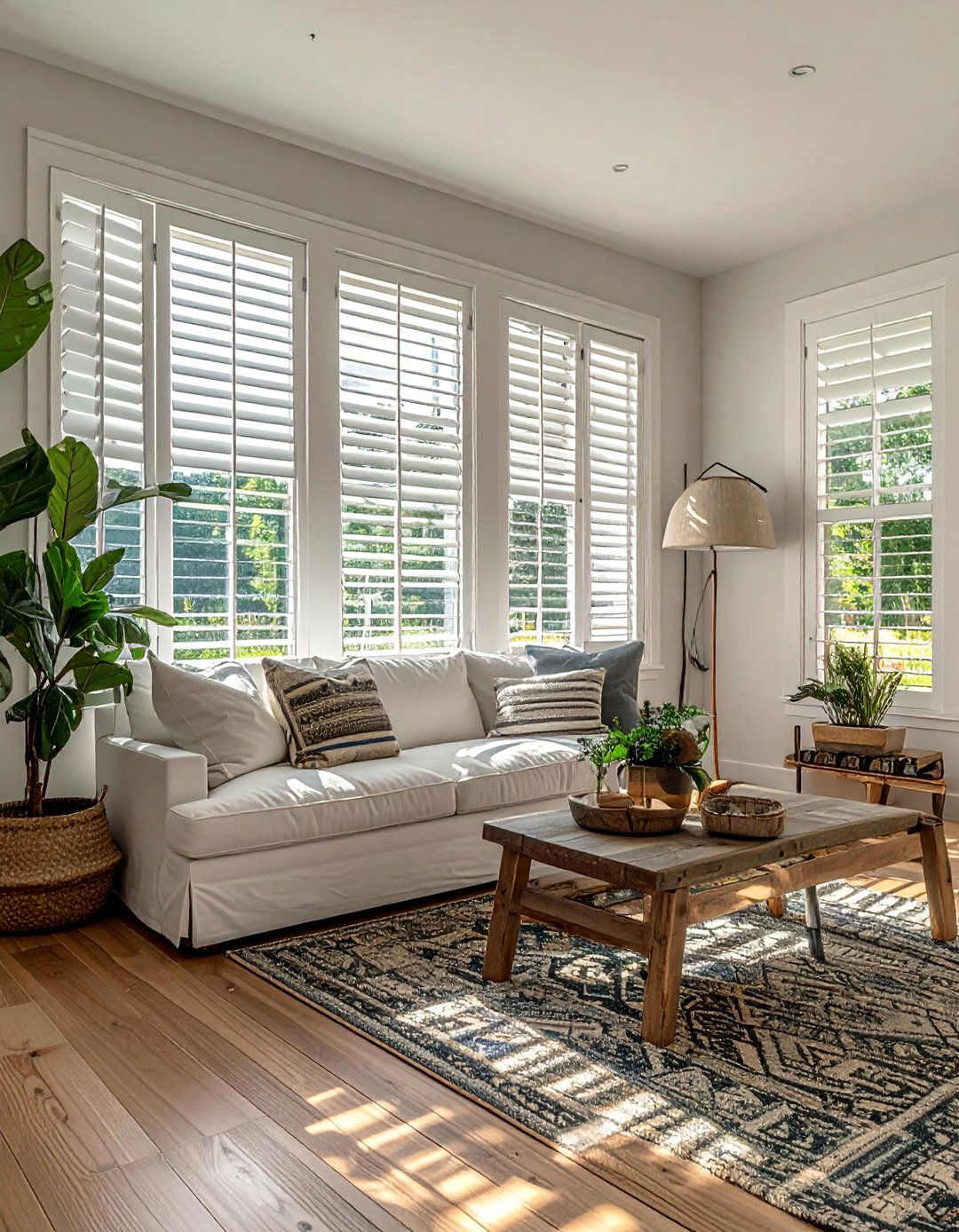 Shutters on the Bottom Half of Windows - 40 Farmhouse Window Treatment Ideas for a Cozy Home