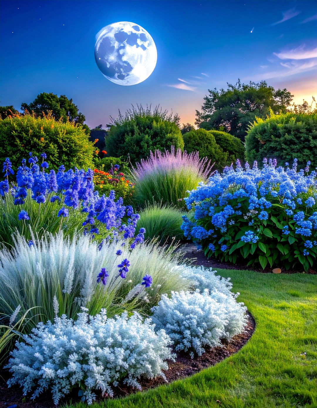 Silver and Blue Garden Colour Scheme - 30 Garden Colour Schemes to Brighten Your Outdoor Space