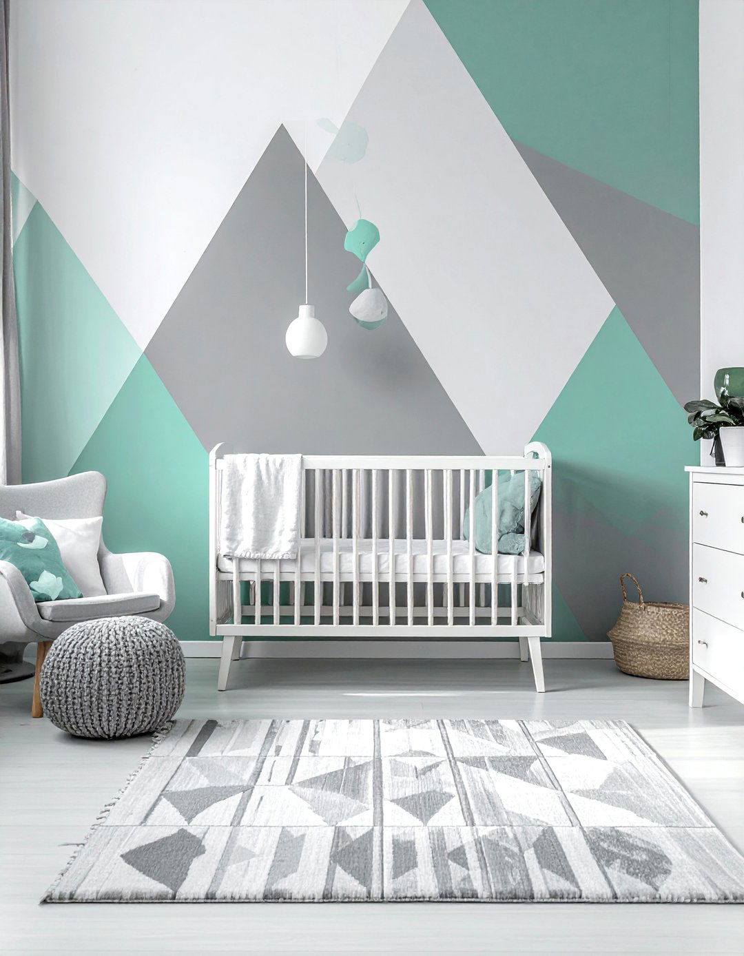 Simple Geometric Nursery - 40 Adorable Nursery Ideas for Your Baby's Room
