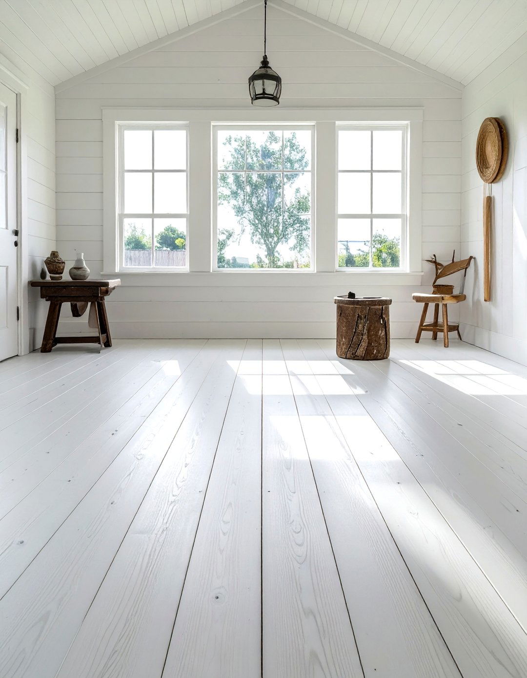 Simple Painted Plywood Flooring - 40 Farmhouse Flooring Ideas to Enhance Your Home's Charm