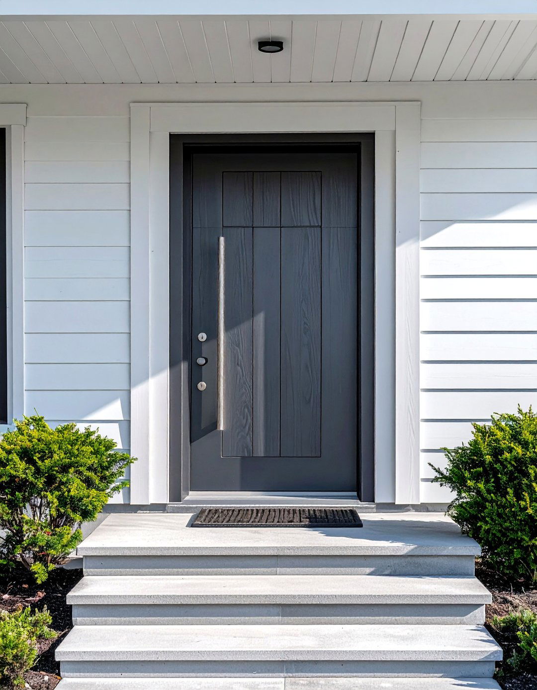 Slate Gray Cedar Front Door - 20 Cedar Front Door Colors Ideas to Boost Curb Appeal