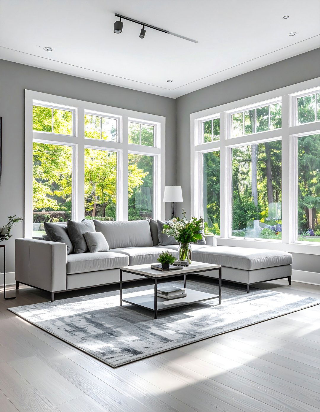 Sleek and Simple Window Casings - 40 Transitional Living Room Ideas for Modern Homes