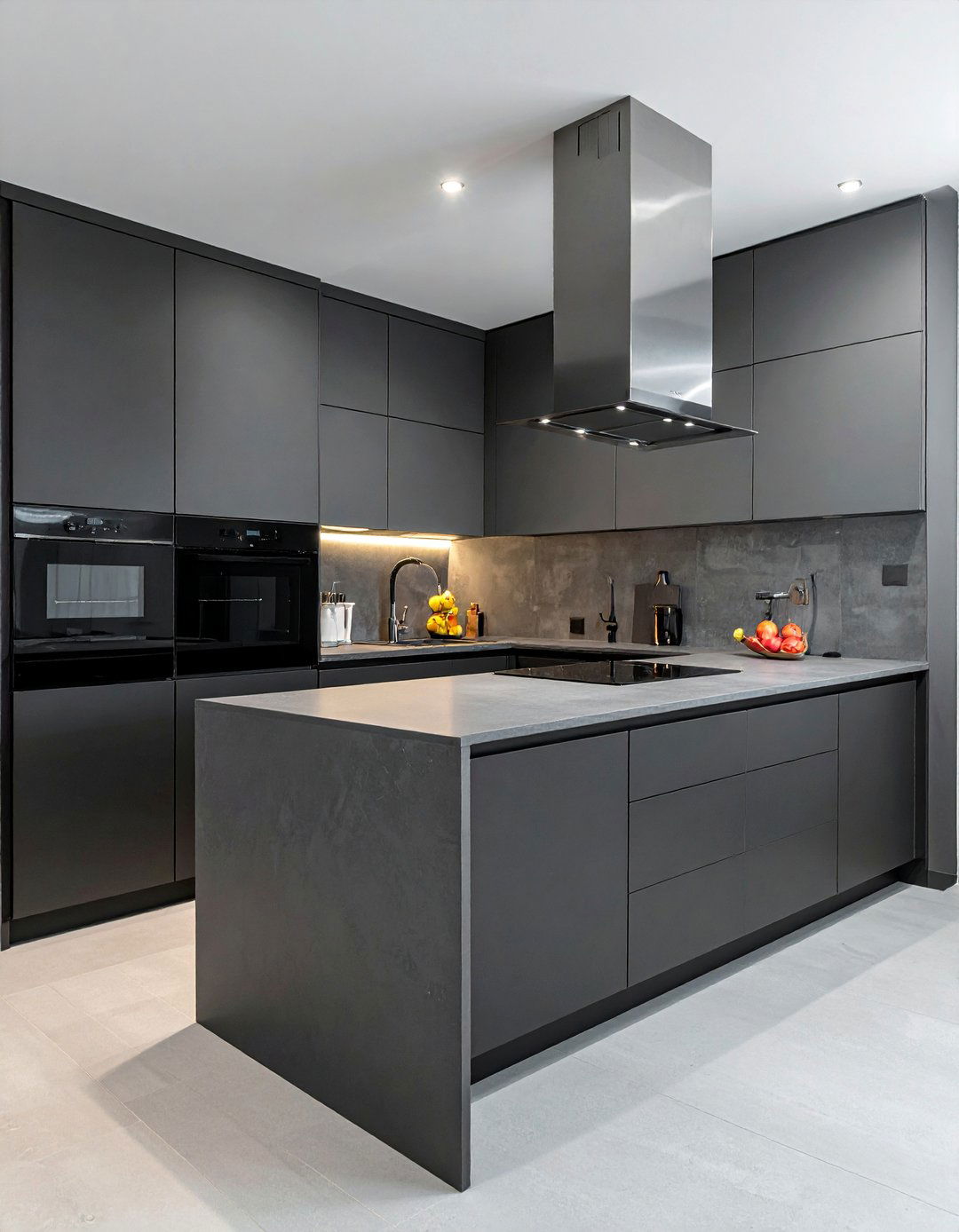 Small Kitchen with Black Appliances and Matte Finishes - 20 Small Kitchen with Black Appliances Ideas