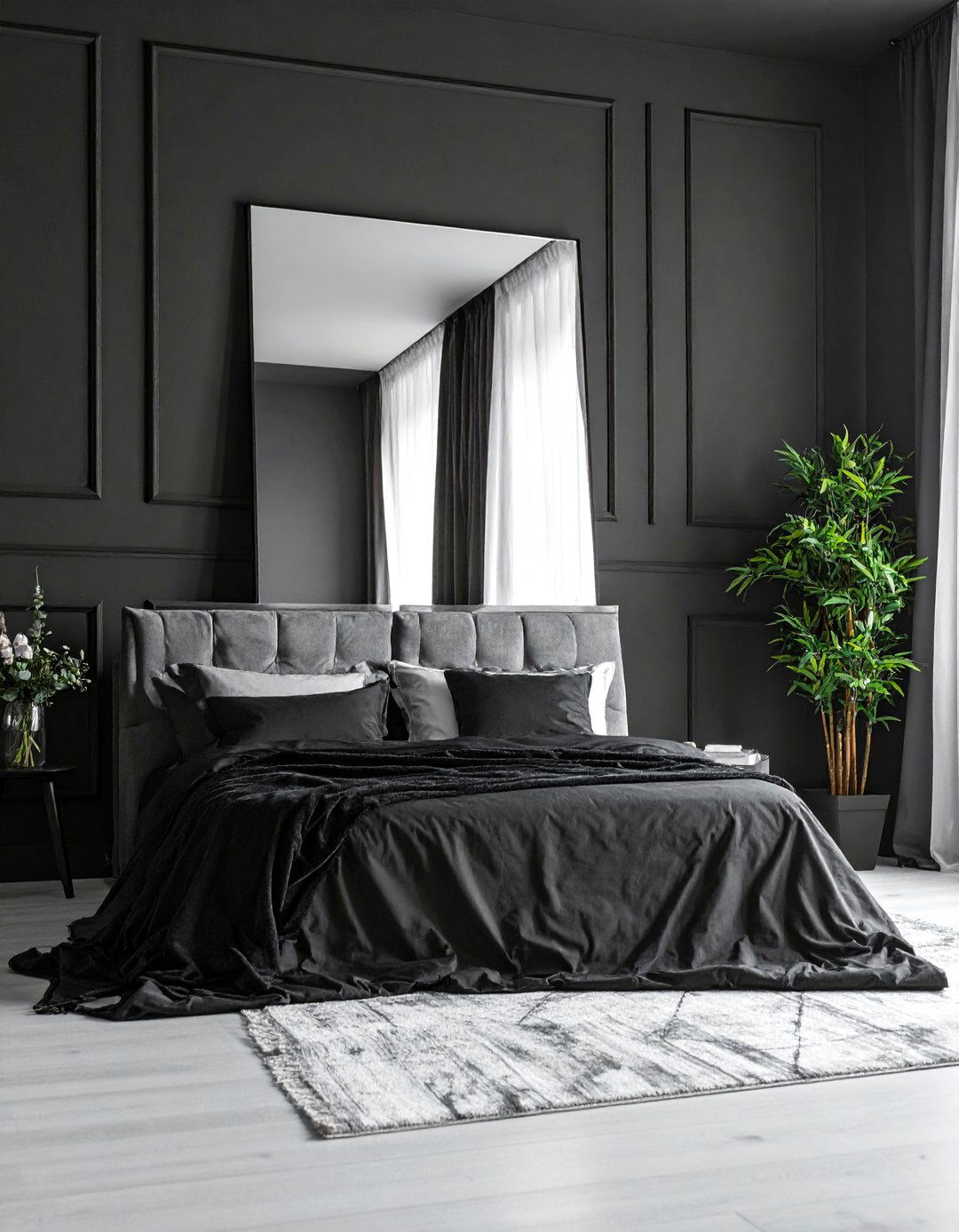 Smoked Glass and Mirrors - 25 Dark Bedroom Ideas for a Cozy and Moody Retreat