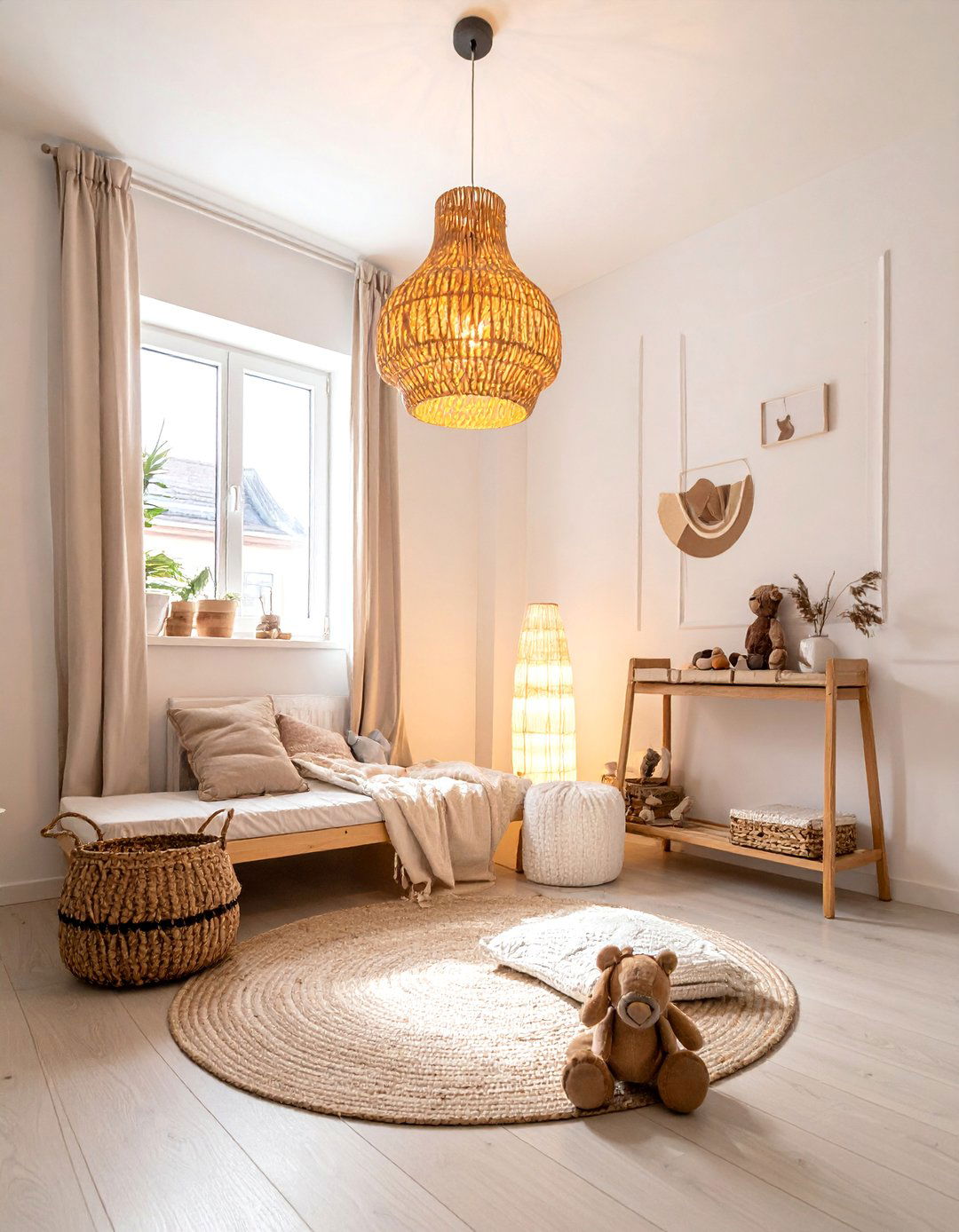 Soft and Ambient Lighting in a Boho Toddler Room - 20 Boho Toddler Room Ideas for a Chic and Playful Space