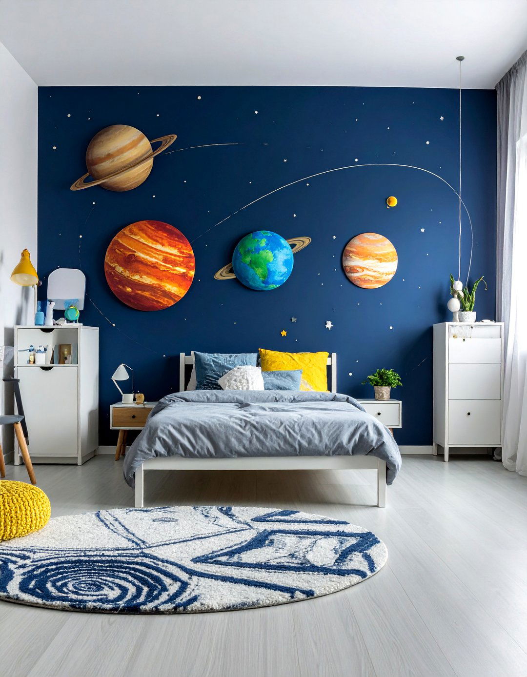 Solar System Wall Mural - 20 Space-themed Room Ideas for a Cosmic Bedroom