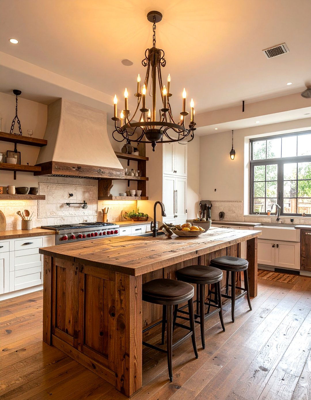 Southwestern Kitchen with A Statement Light Fixture - 25 Southwestern Kitchen Ideas for a Cozy, Rustic Vibe