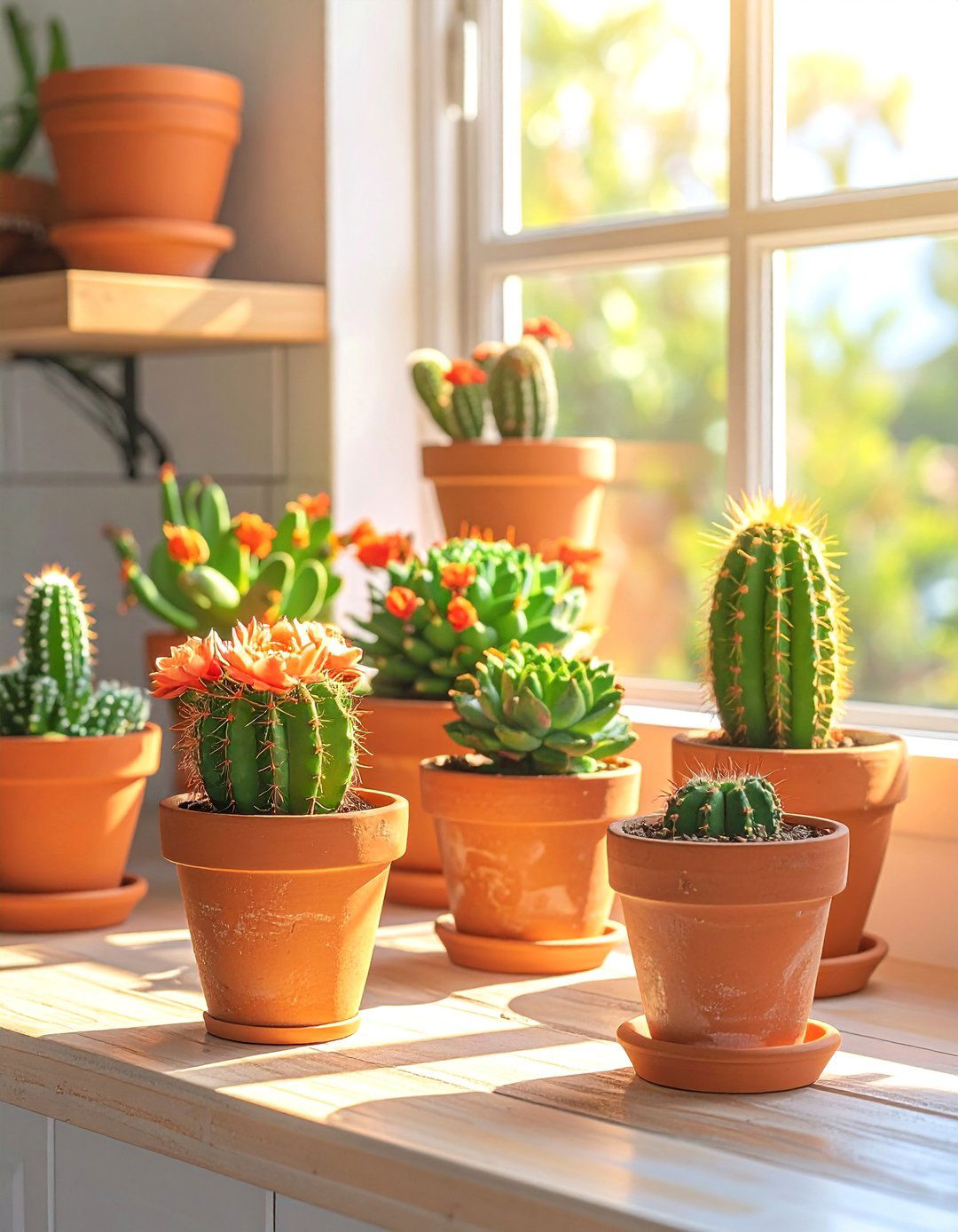 Southwestern Kitchen with Cacti and Succulent Displays - 25 Southwestern Kitchen Ideas for a Cozy, Rustic Vibe