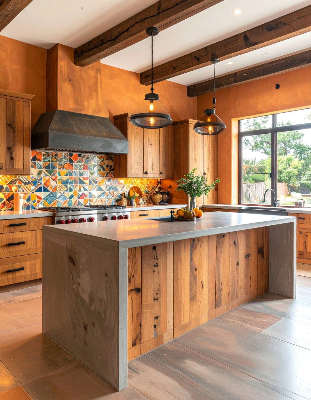 Southwestern Kitchen with Concrete Countertops - 25 Southwestern Kitchen Ideas for a Cozy, Rustic Vibe