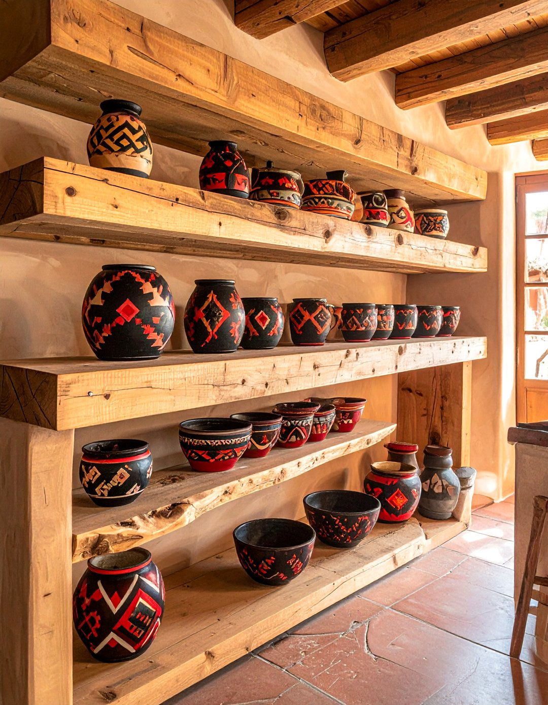 Southwestern Kitchen with Native American Pottery Decor - 25 Southwestern Kitchen Ideas for a Cozy, Rustic Vibe