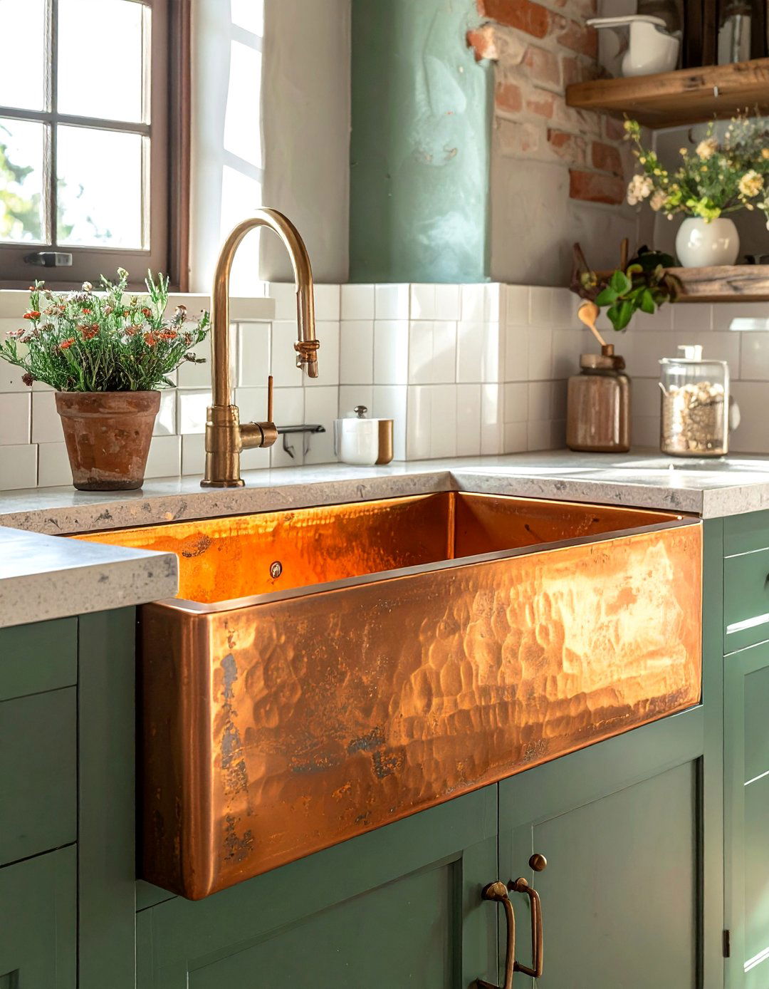 Southwestern Kitchen with a Hammered Copper Sink - 25 Southwestern Kitchen Ideas for a Cozy, Rustic Vibe
