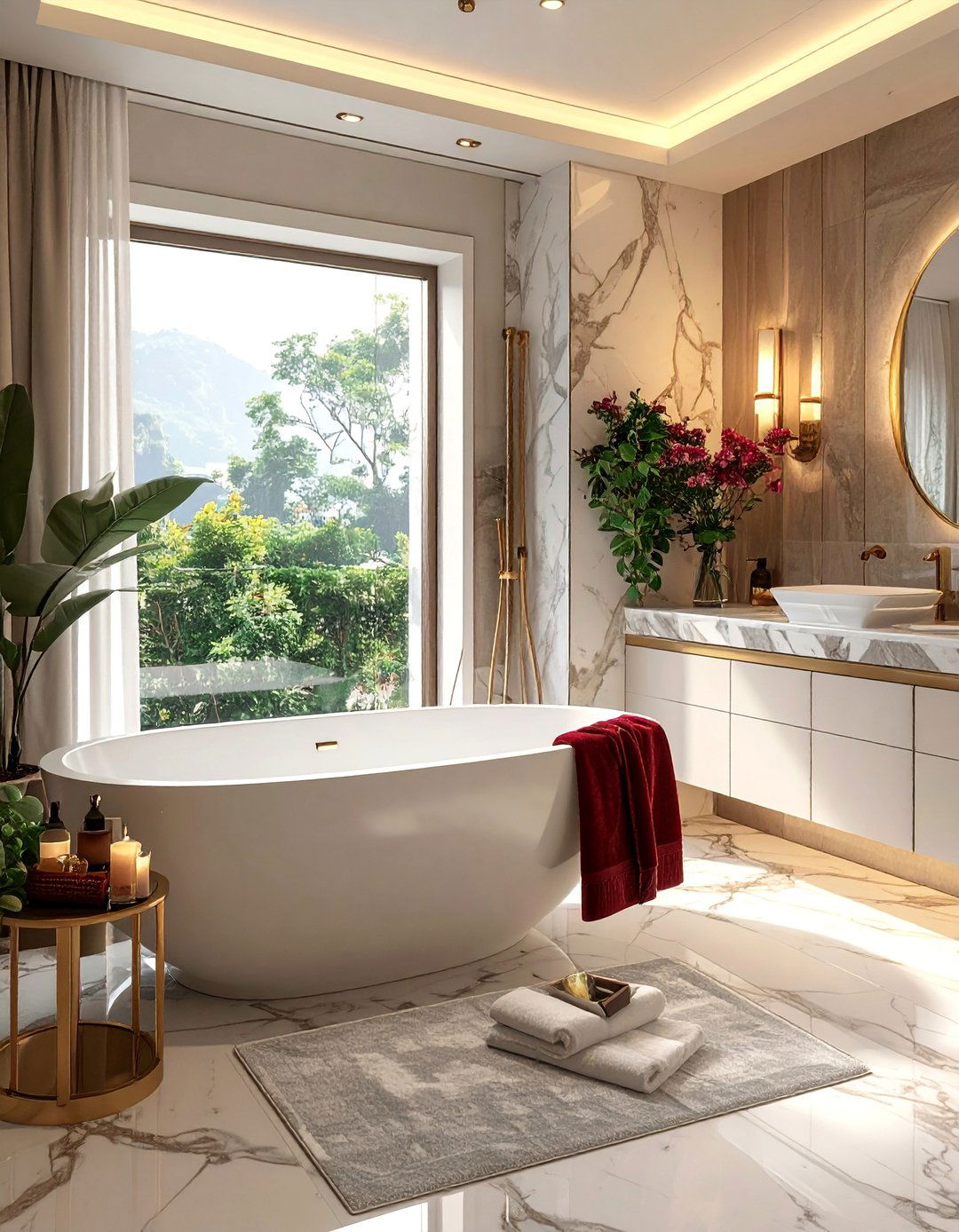 Spa Inspired Bathroom Paradise - 30 Romantic Hotel Room Ideas for a Dreamy Getaway