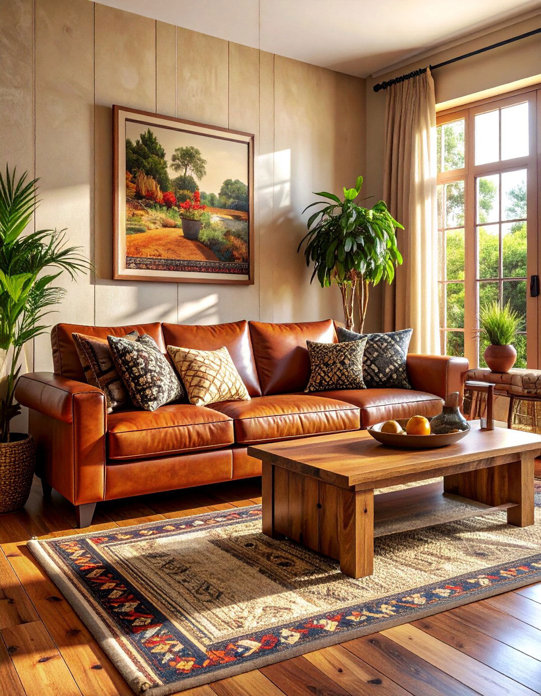 Spanish Style Living Room Incorporating Leather Upholstery - 25 Spanish Style Living Room Ideas for Warmth