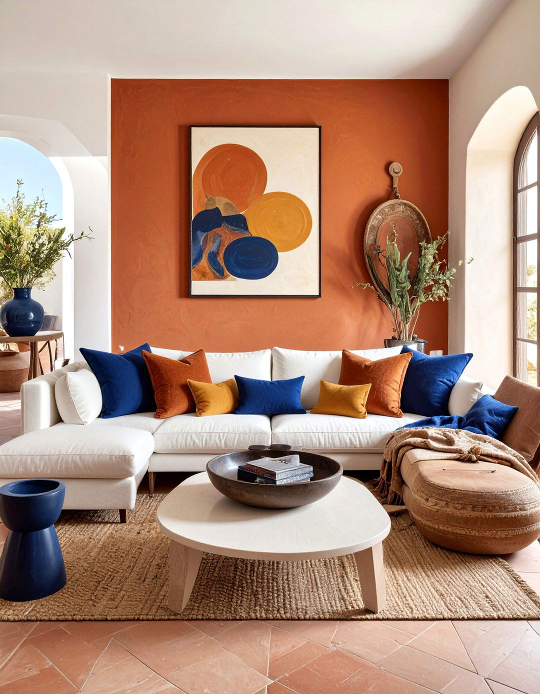 Spanish Style Living Room Using a Warm Earthy Color Palette - 25 Spanish Style Living Room Ideas for Warmth