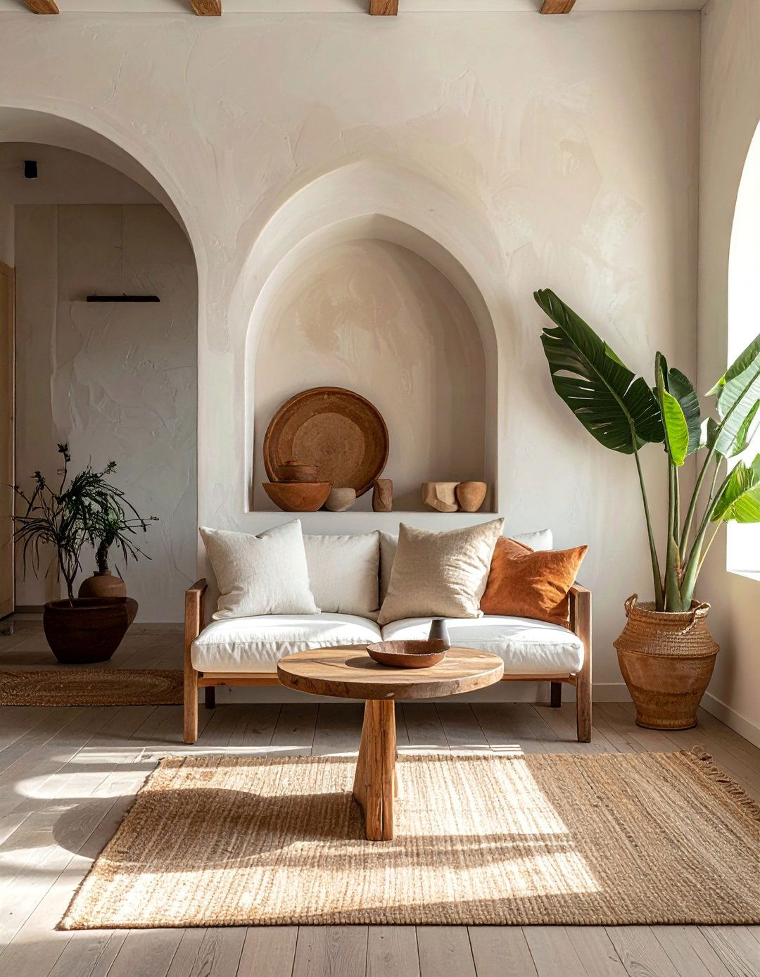 Spanish Style Living Room with Built In Wall Niches - 25 Spanish Style Living Room Ideas for Warmth