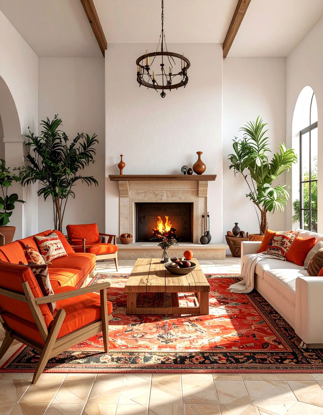 Spanish Style Living Room with a Simple Uncluttered Layout - 25 Spanish Style Living Room Ideas for Warmth