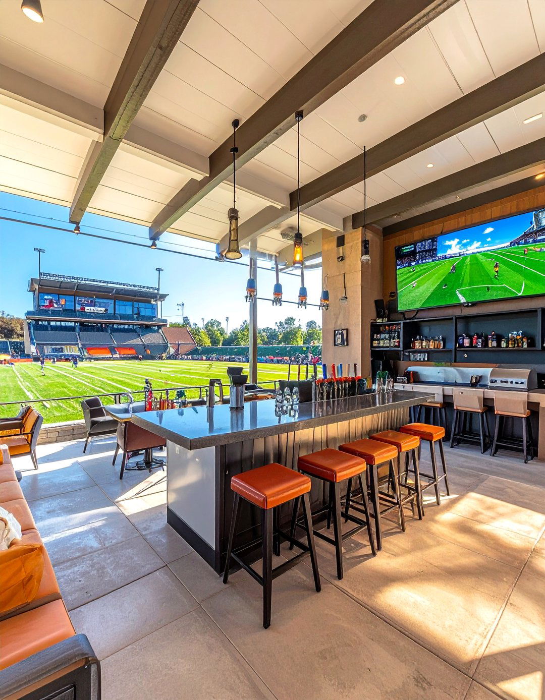 Sports Bar Entertainment Kitchen - 20 Outdoor Kitchen with a Gazebo Ideas for Entertaining