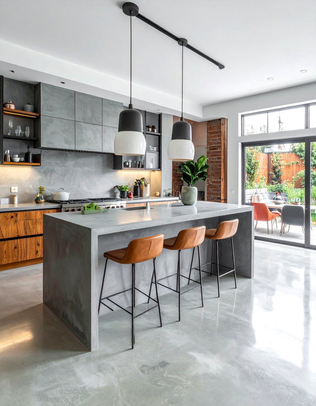 Stained Concrete Floors in the Kitchen - 25 Stained Concrete Floors for Modern Interiors