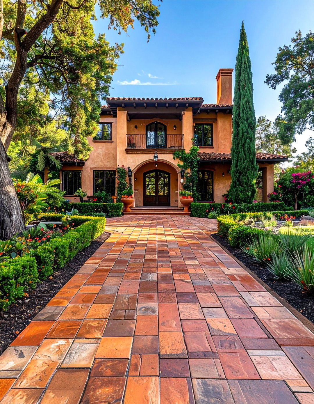 Stamped Concrete Driveway Spanish Bungalow Exterior - 25 Spanish Bungalow Exterior Ideas for Timeless Appeal